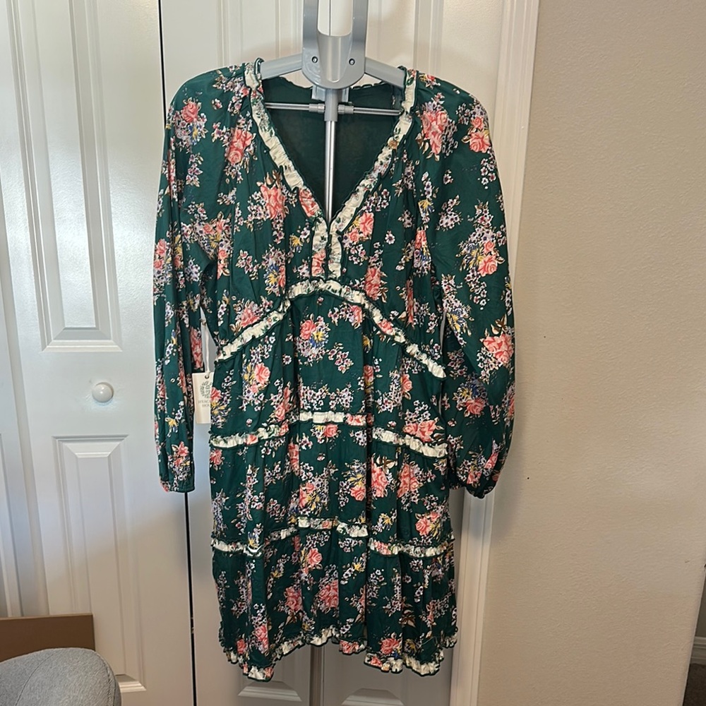Floral Green Dress with Pink Accents Tuckernuck Hyacinth House